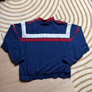 VINTAGE 90s ADIDAS • L NAVY COLOR-BLOCK WINDBREAKER